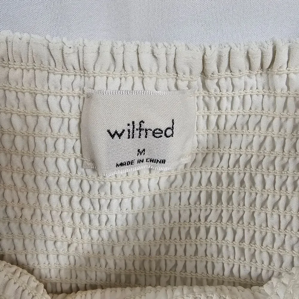 Aritzia Wilfred Tempest Blouse in White - Size M